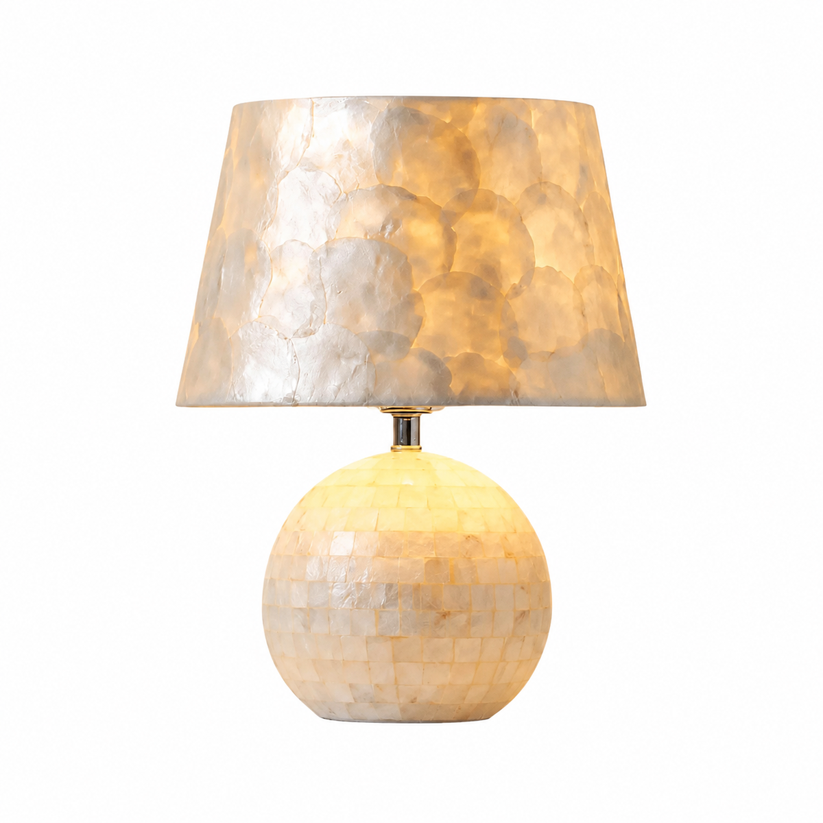 Modern Pearlescent Capiz Table Lamp