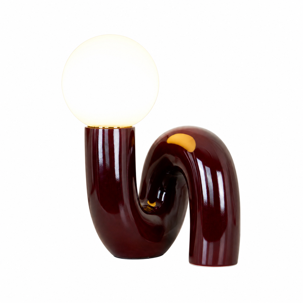 Curved Dimmable Glass Table Lamp