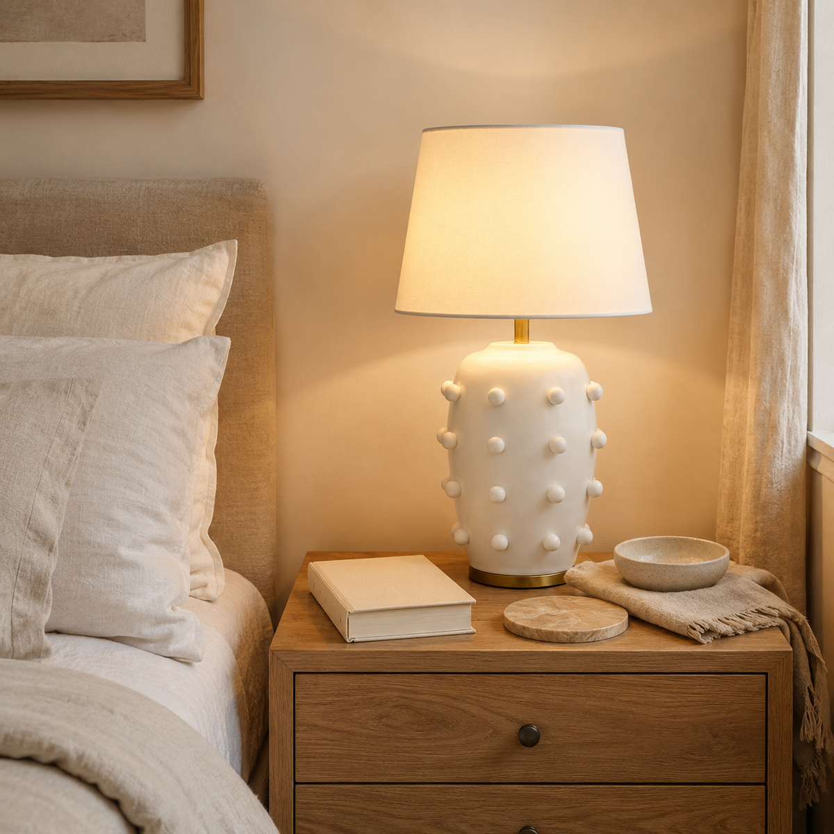 Modern Textured Ceramic Table Lamp