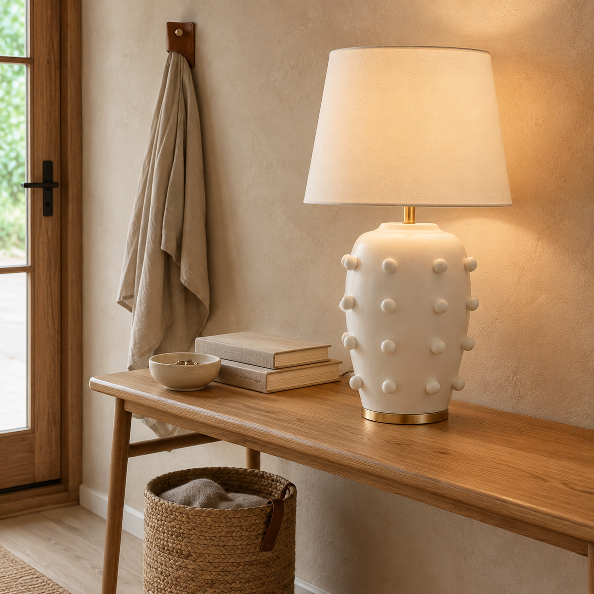 Modern Textured Ceramic Table Lamp