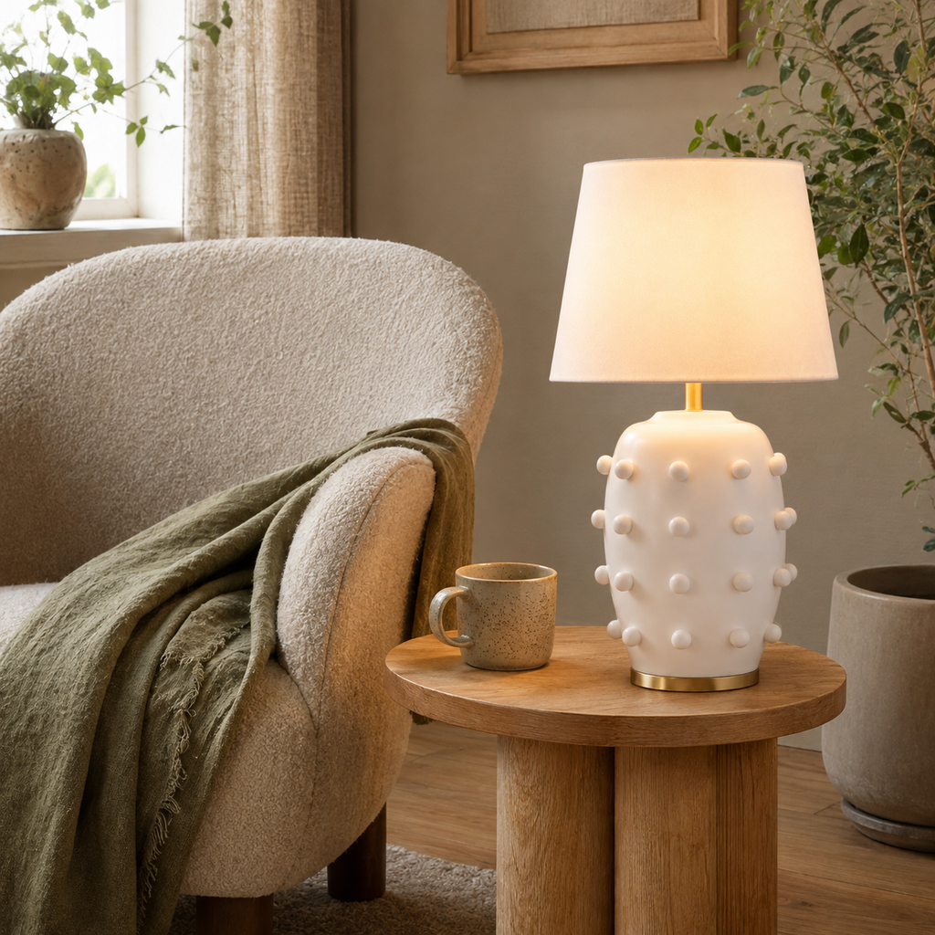 Modern Textured Ceramic Table Lamp