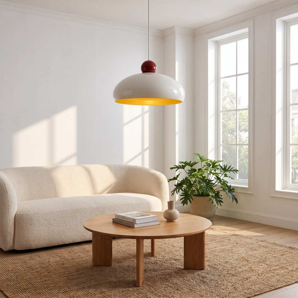 Mid-Century Metal Dome Pendant Light